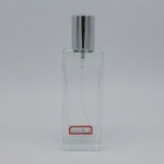 square transparent glass perfume bottles